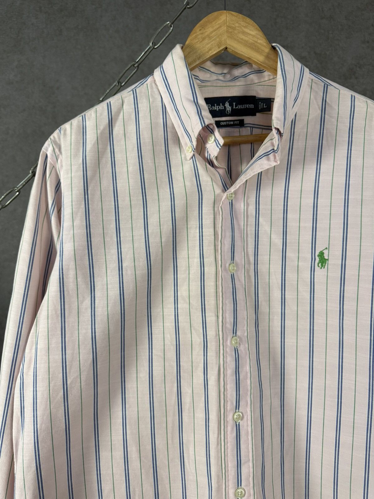 Polo Ralph Lauren Polo Ralph Lauren designer logo striped shirt Size US L / EU 52-54 / 3 - 5 Thumbnail