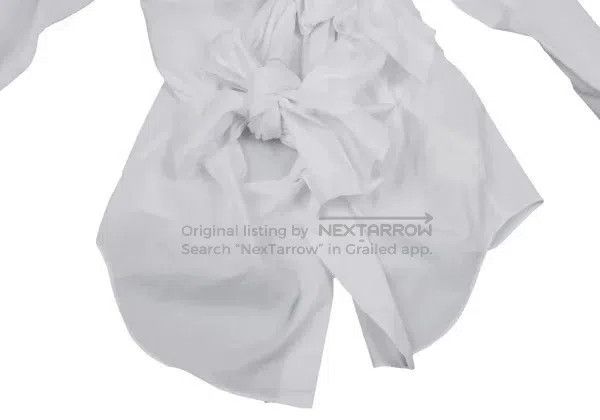 Comme des Garcons Comme Des Garcons White vintage bow-tie lace blouse Size XS / US 0-2 / IT 36-38 - 8 Thumbnail