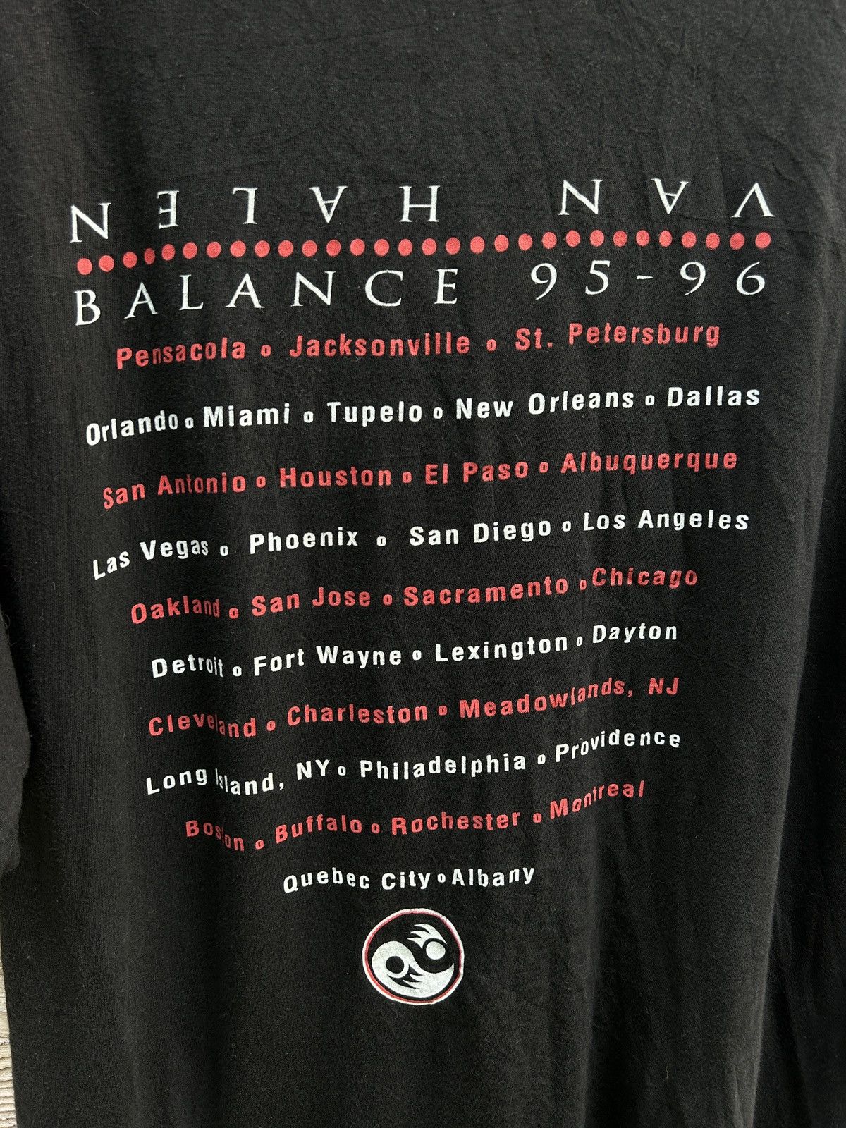 Band Tees 90s Vintage Van Halen Balance 1995/96 American Tour T-Shirt Size US XL / EU 56 / 4 - 7 Thumbnail