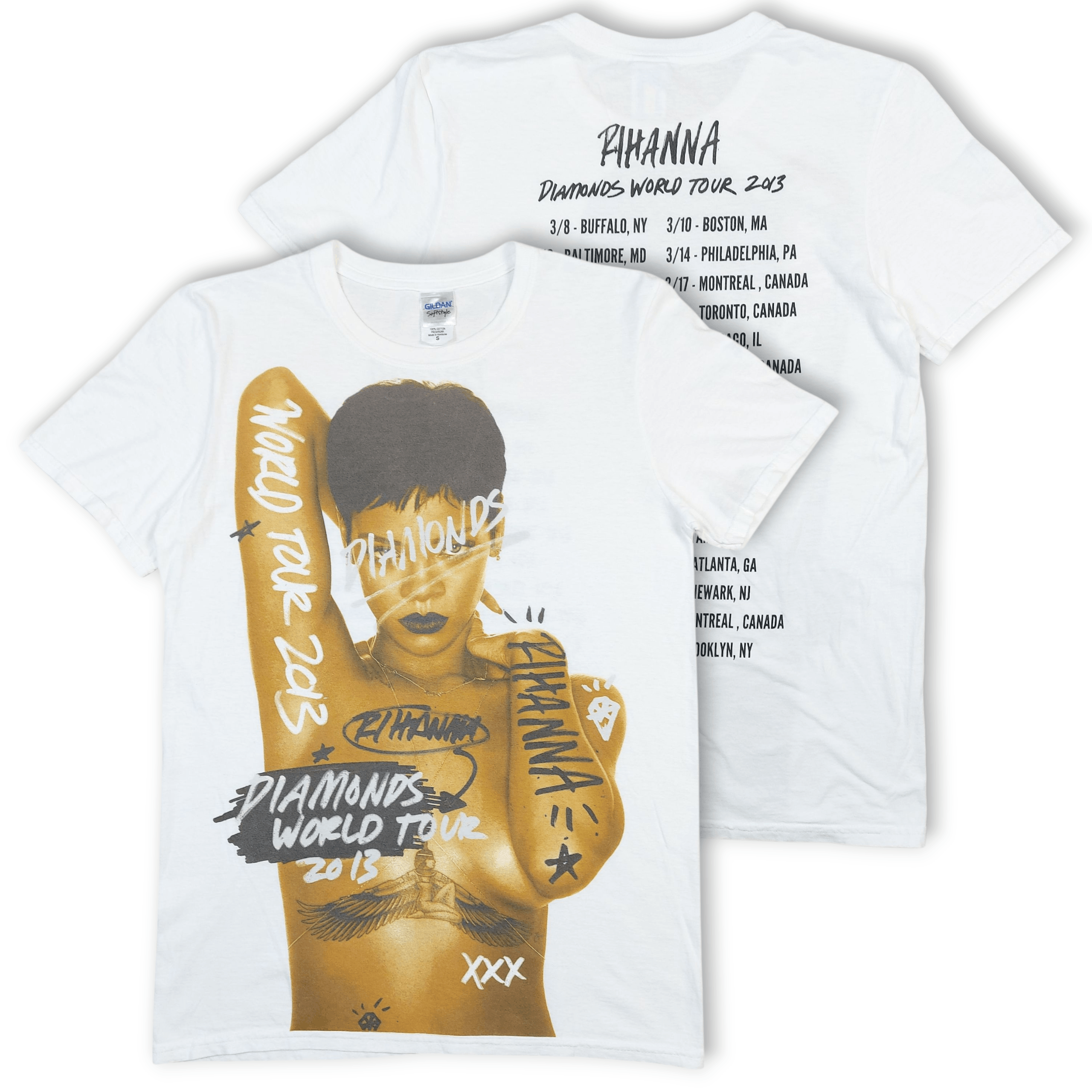 Band Tees Authentic 2013 Rihanna Diamonds World Tour Double-Sided TEE Size US S / EU 44-46 / 1 - 1 Thumbnail