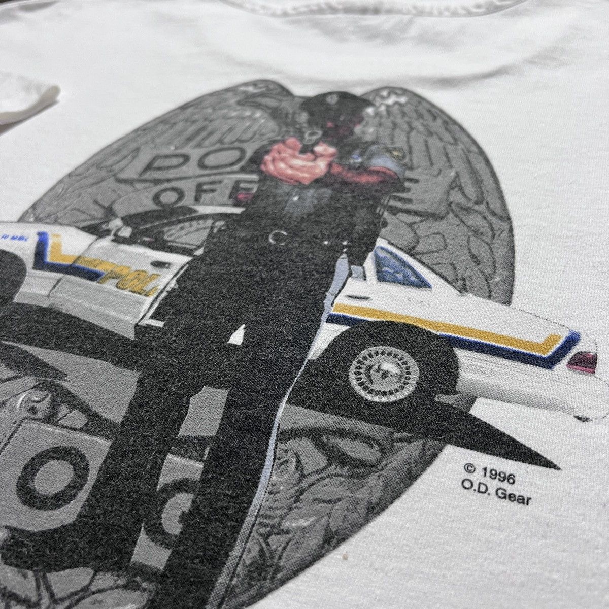 Vintage Vintage 90s O.D. Gear Police Department Graphic Tee Shirt XL Size US XL / EU 56 / 4 - 4 Thumbnail