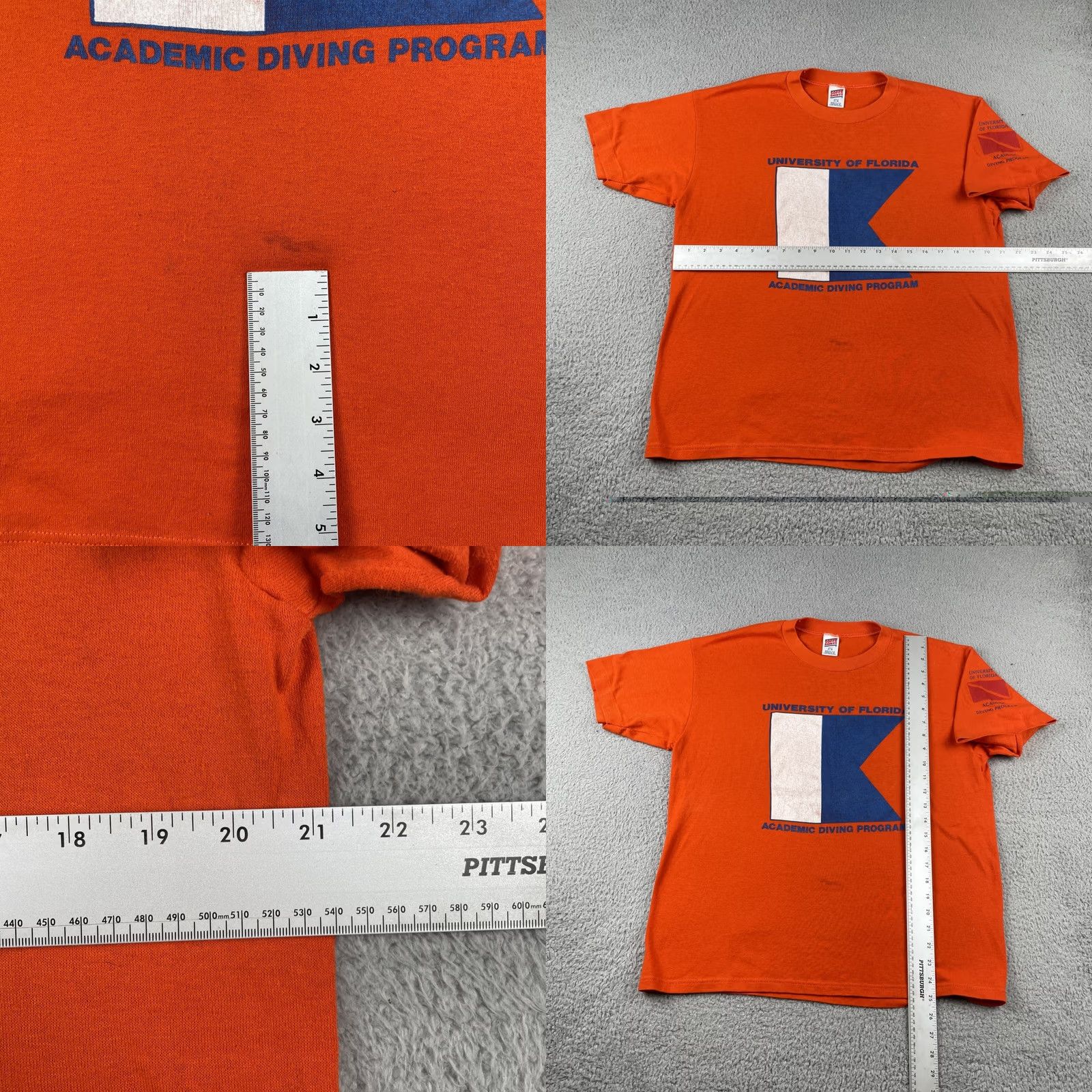 Soffe VINTAGE Soffe Shirt XL Crew Neck T-Shirt University Of Florida Gators USA Orange 90s 80s College Golf Coastal Ocean Mens Size US XL / EU 56 / 4 - 9 Thumbnail