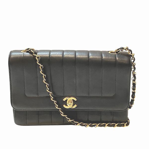 Chanel Chanel Mademoiselle Lambskin Shoulder Bag Leather Shoulder Bag in Black, Women's