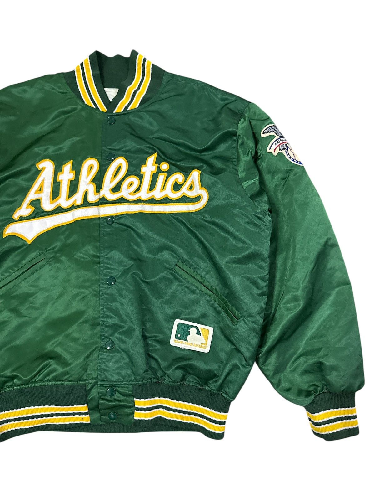 Vintage vintage 90s Oakland Athletics MLB varsity jack Size US L / EU 52-54 / 3 - 2 Thumbnail