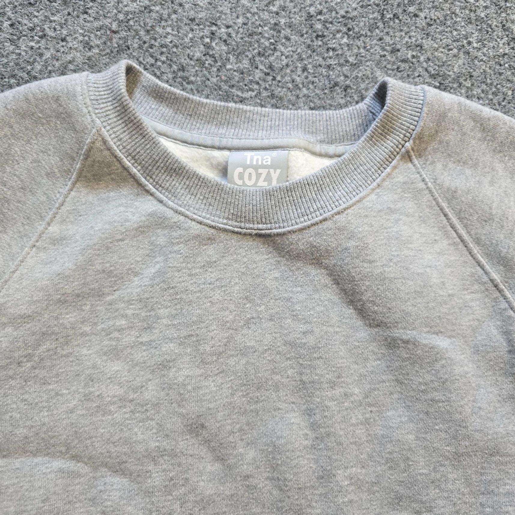 TNA TNA Sweatshirt Womens Size S Gray Cozy Fleece Long Sleeve Capsule Lounge Pullover Crew Neck Regular Fit Logo Size S / US 4 / IT 40 - 2 Thumbnail