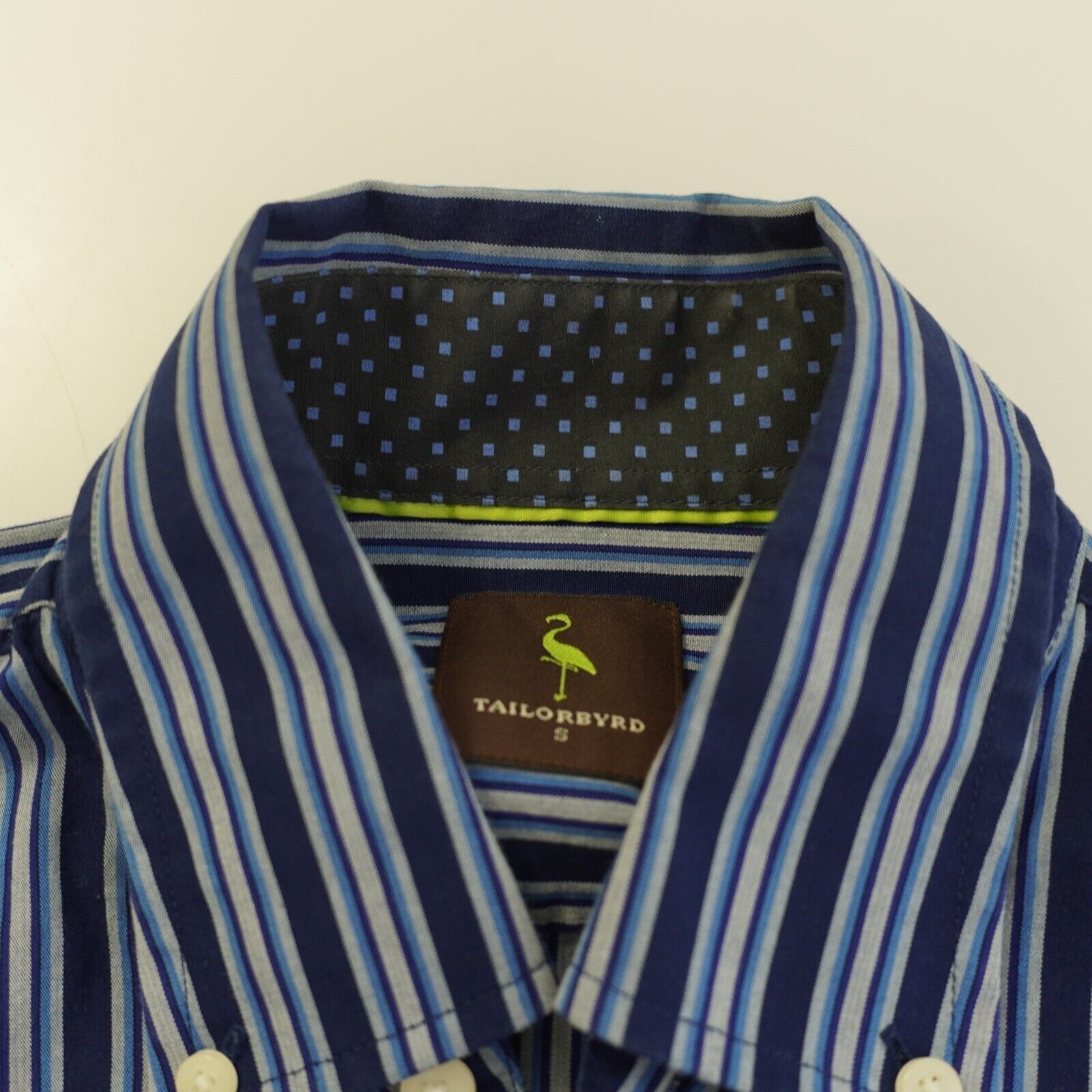 Tailorbyrd Tailorbyrd Blue Striped Flip Cuff Pocket Front Button Down S Size US S / EU 44-46 / 1 - 9 Thumbnail