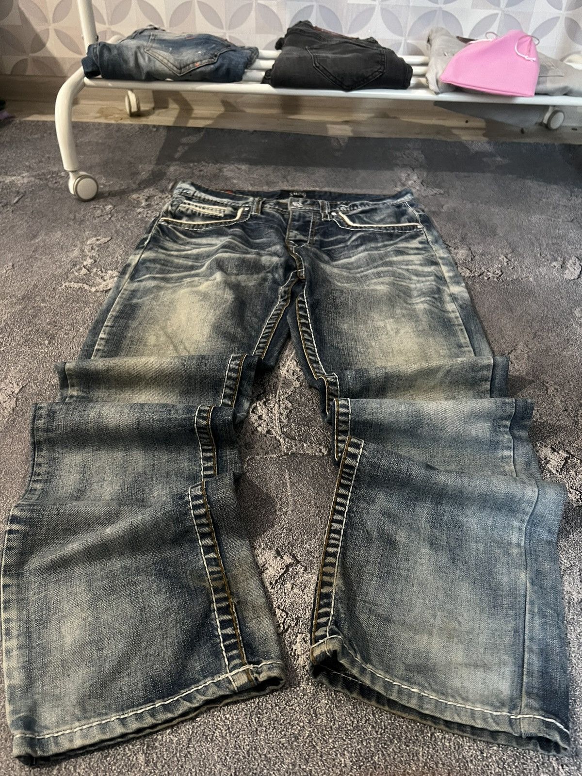 Balenciaga Style Slim Avant-Garde Underground Jeans