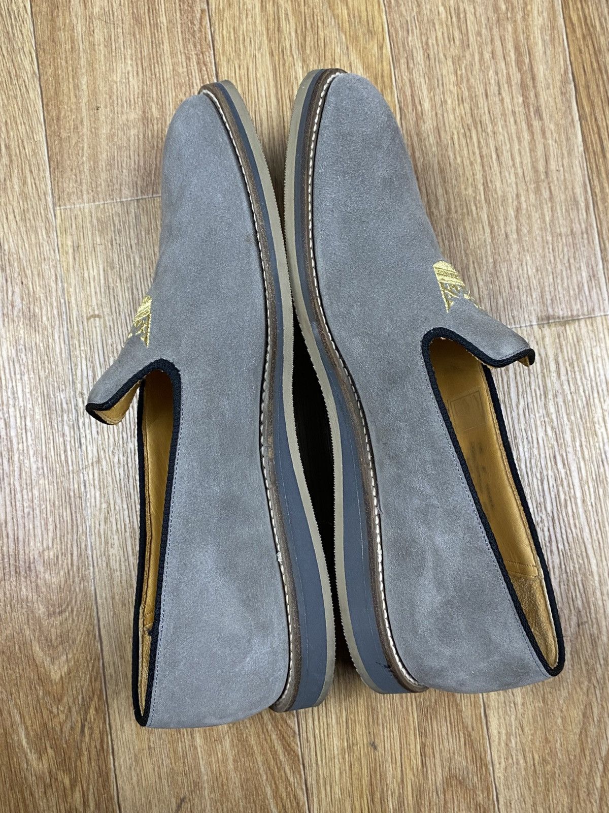 Church's Church’s Grey Suede Embroidered Crown Logo Slipper Shoes 42 Size US 9 / EU 42 - 9 Thumbnail