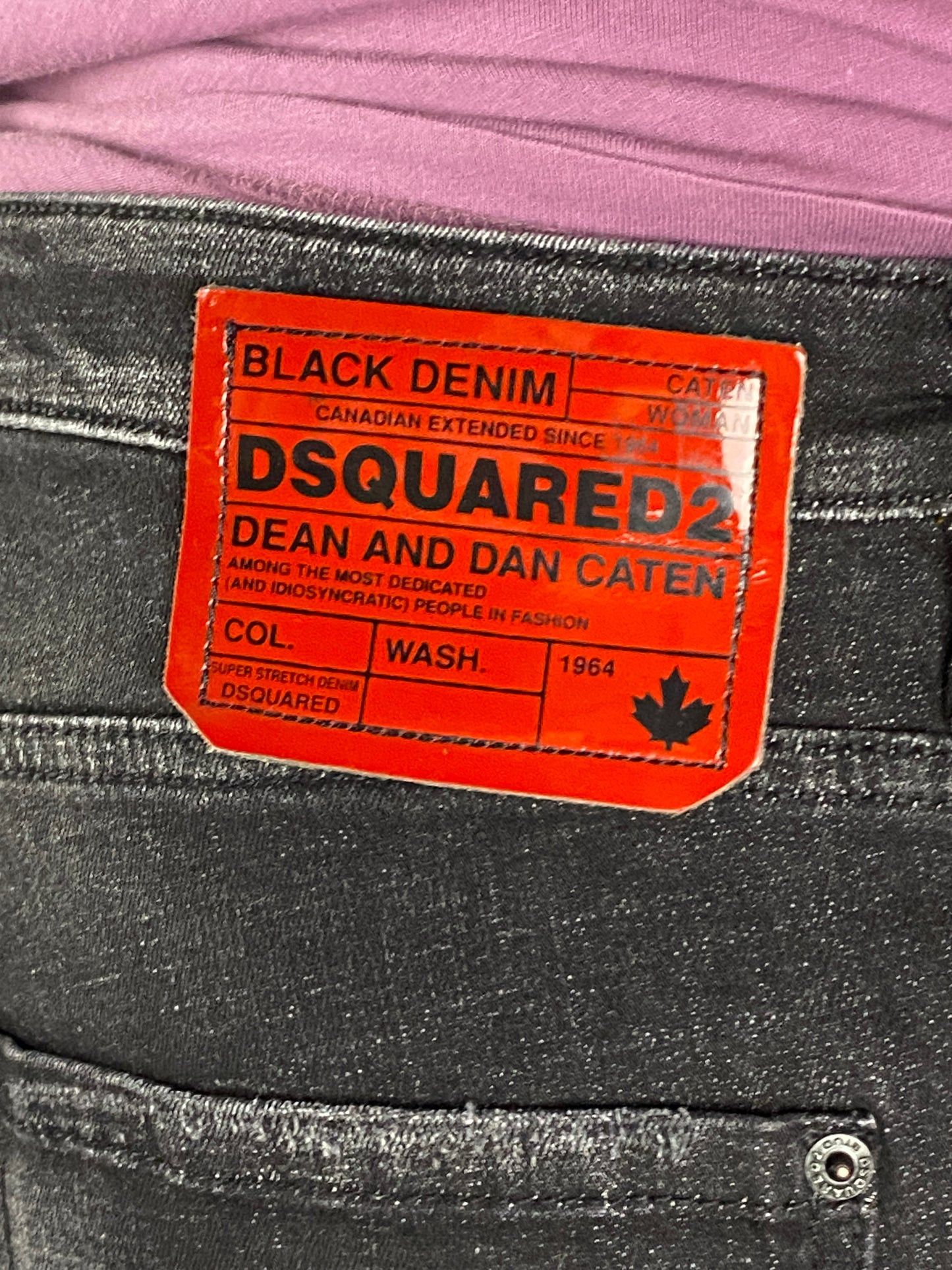 Dsquared2 × Vintage Dsquared2 Black Denim Vintage Men's Tidy Biker Jeans - XL Size US 38 / EU 54 - 6 Thumbnail