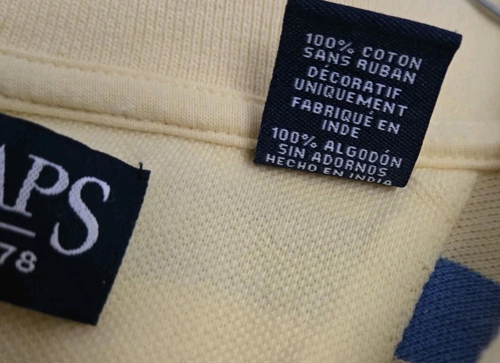 Chaps Chaps Golf Polo Shirt XXL 2X 2XL Pastel Yellow Blue Strip Size US XXL / EU 58 / 5 - 6 Thumbnail