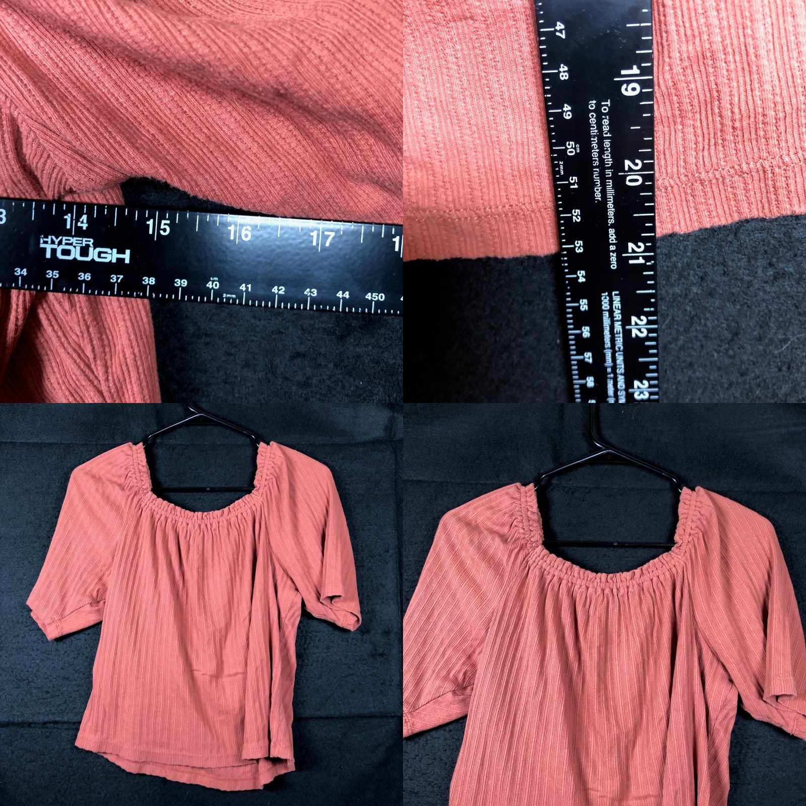 Madewell Madewell Blouse Square Neck Short Sleeve Small Womens Burnt Orange Regular Sleeve Casual Suitable for Travel, Party/Cocktail, Casual, Boho Size S / US 4 / IT 40 - 8 Thumbnail