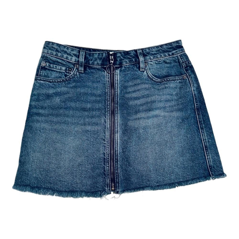 Free People Free People l Zip It Up Denim Skirt Size 26 Size 26" / US 2 / IT 38 - 2 Thumbnail