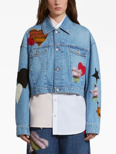 Marni o1srvl11e0624 Denim Jacket in Blue Size S / US 4 / IT 40 - 3 Thumbnail