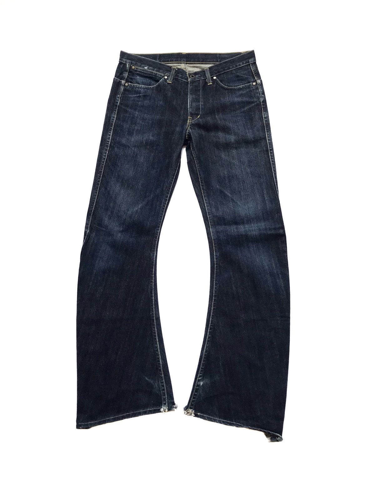 image of Carpe Diem x Junhashimoto Wjk Curve Distressed Jeans in Blue, Men's (Size 31)