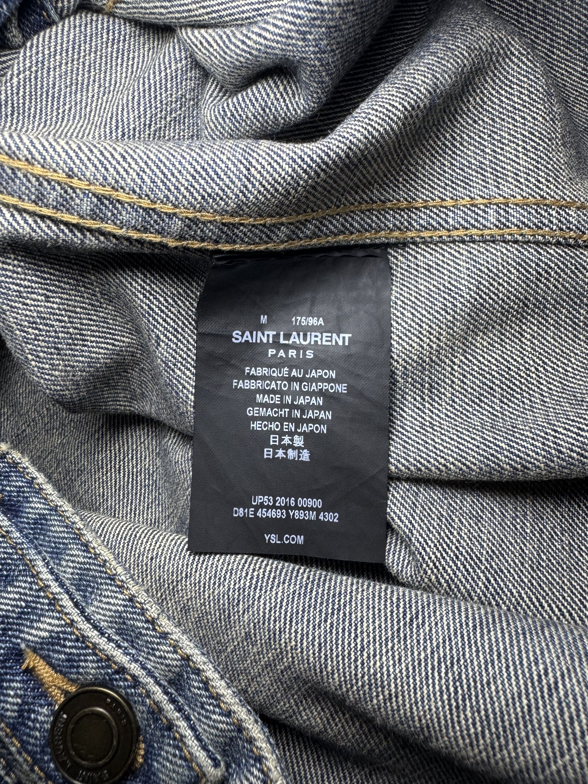 Saint Laurent Paris Saint Laurent "Sweet Dreams" Shark Embroidered Denim Jacket Size US M / EU 48-50 / 2 - 4 Thumbnail