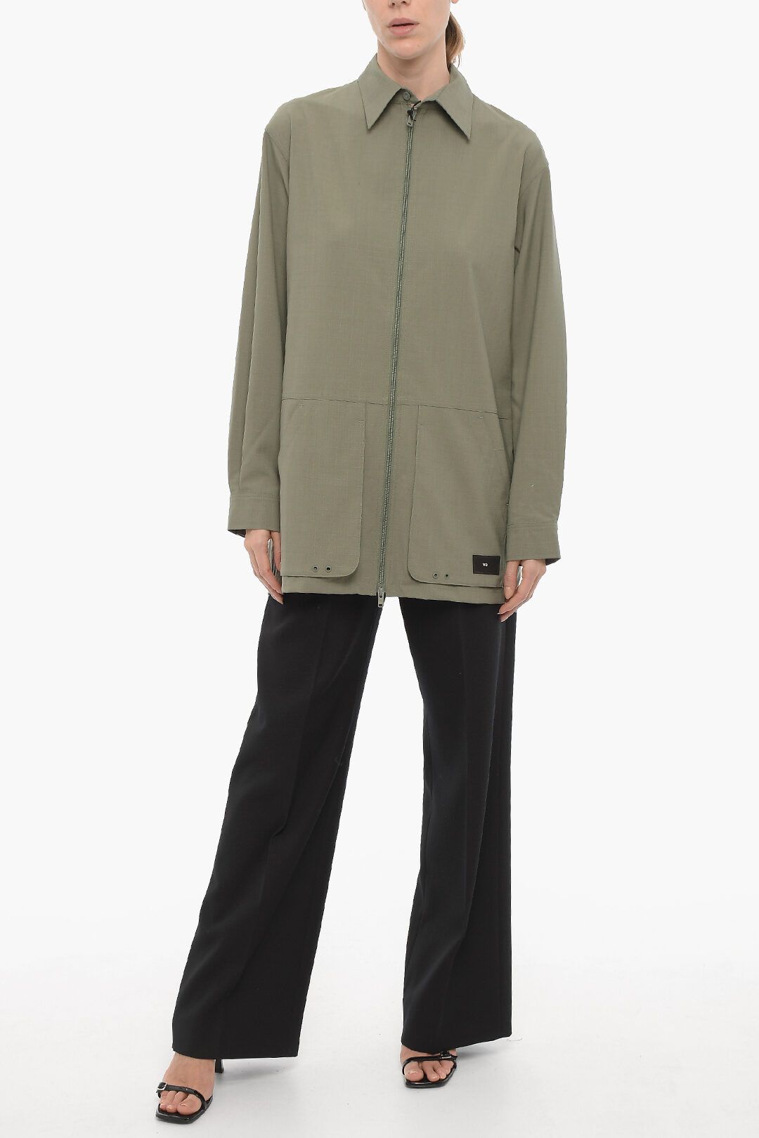 Y-3 × Yohji Yamamoto og1mm0824 Rip Stop Checked Windbreaker Jacket in Green Size XS / US 0-2 / IT 36-38 - 5 Thumbnail