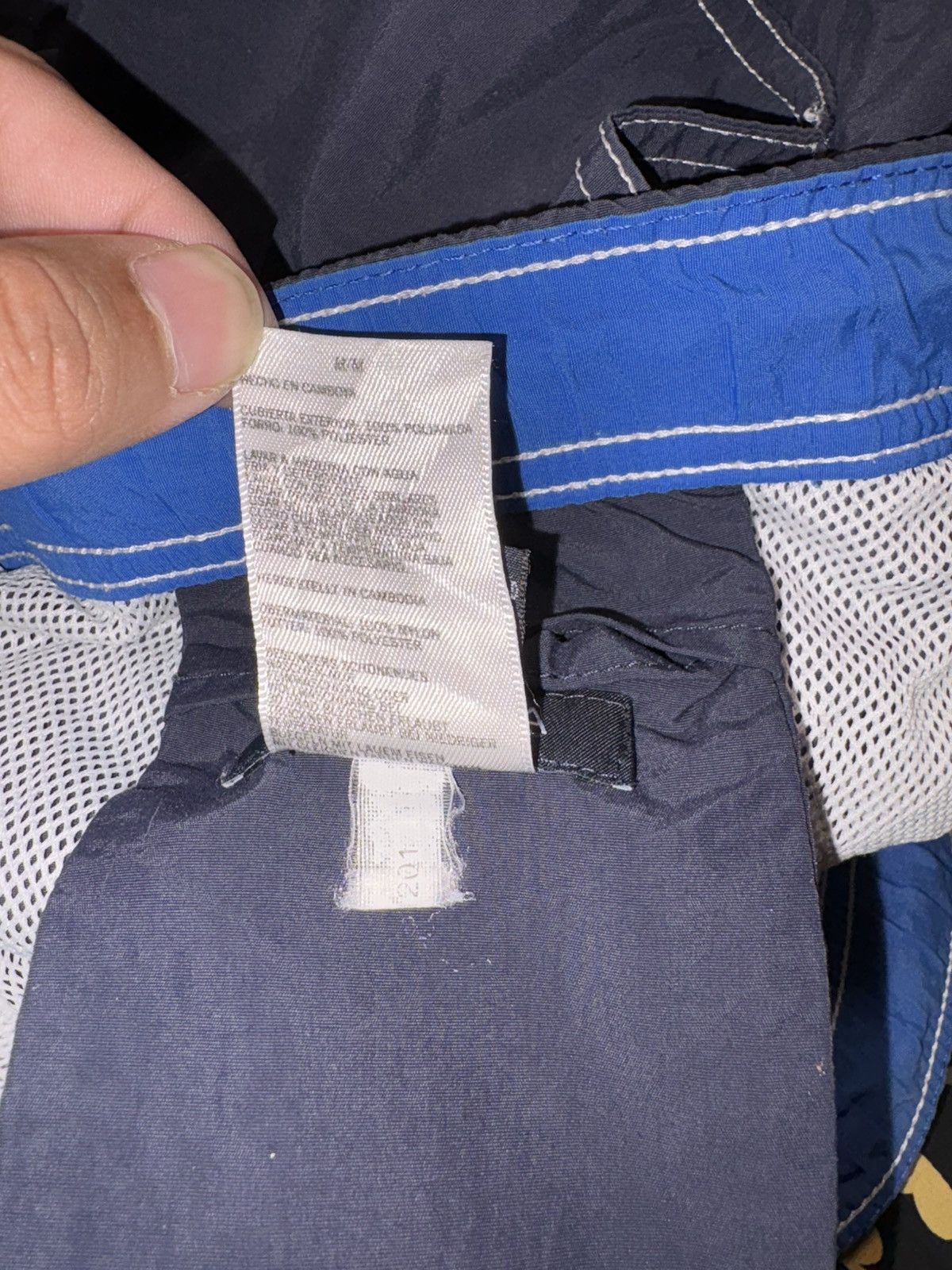Nautica Vintage Nautica "Spell Out" Nylon Swim Trunks - Navy/White Size US 32 / EU 48 - 7 Thumbnail