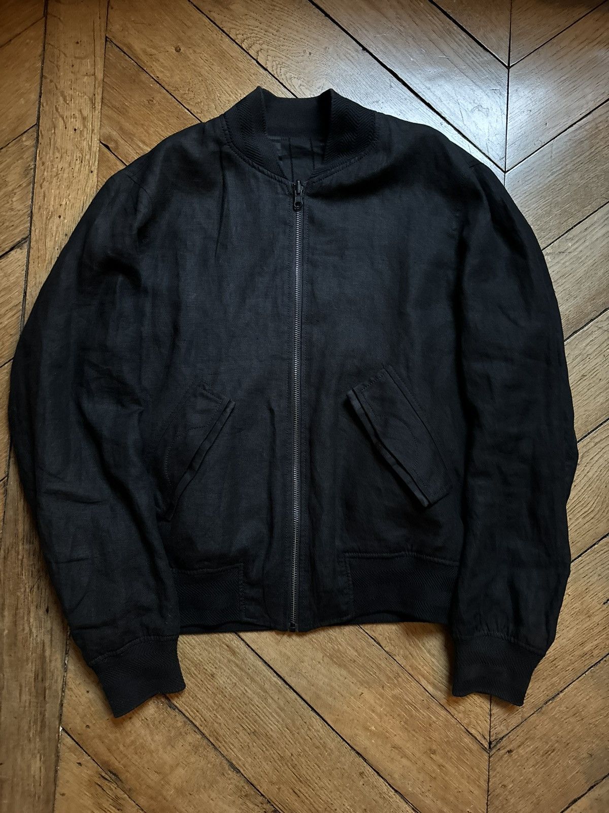 Ann Demeulemeester Ann Demeulemeester Reversible Linen Striped Bomber Jacket Size US S / EU 44-46 / 1 - 2 Thumbnail