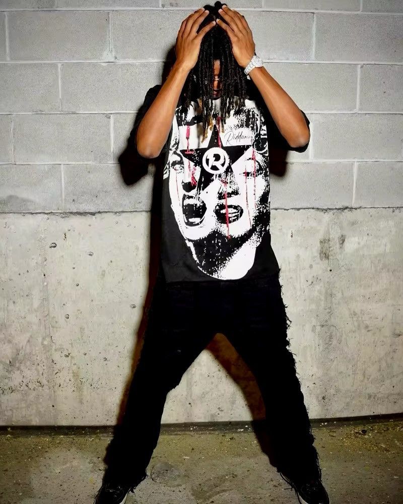 Japanese Brand × Vintage Gothic Punk Oversized Graphic T Shirt Size US L / EU 52-54 / 3 - 4 Thumbnail