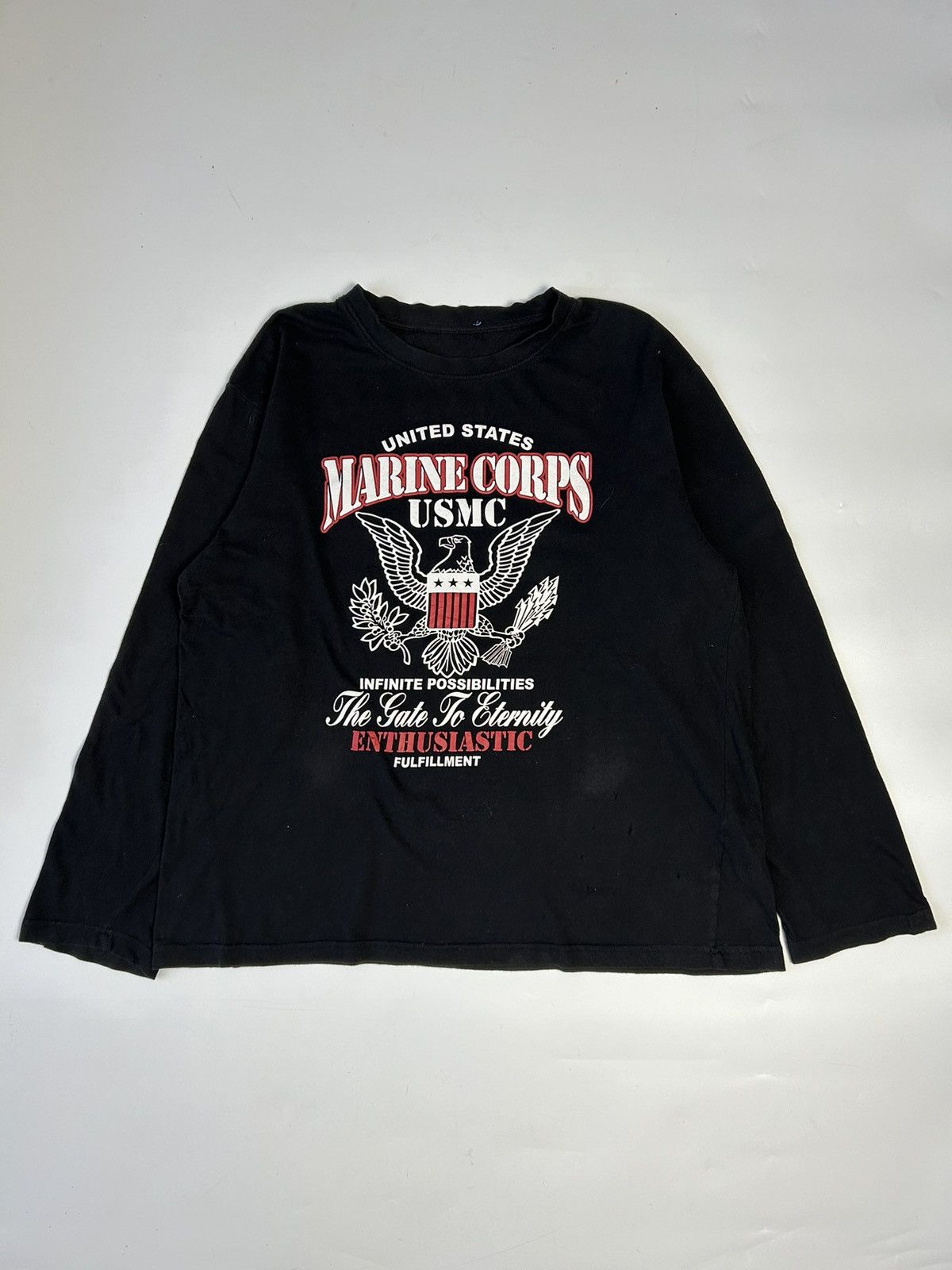 Vintage VINTAGE USMC LONG SLEEVE T-SHIRT Size US L / EU 52-54 / 3 - 1 Thumbnail