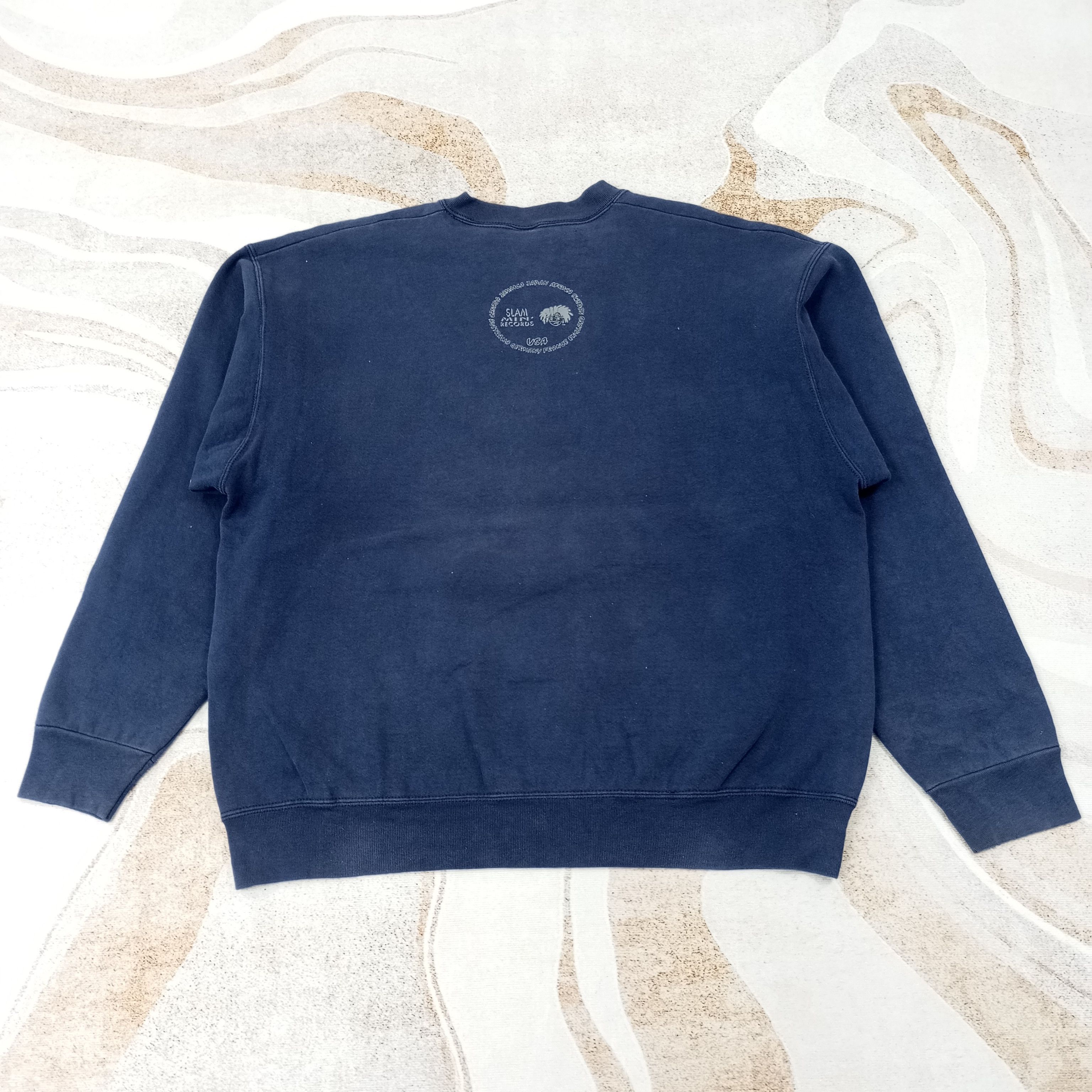 Fruit Of The Loom × Vintage Slam Min Record New York Sweatshirt c221n22 Size US XL / EU 56 / 4 - 3 Thumbnail