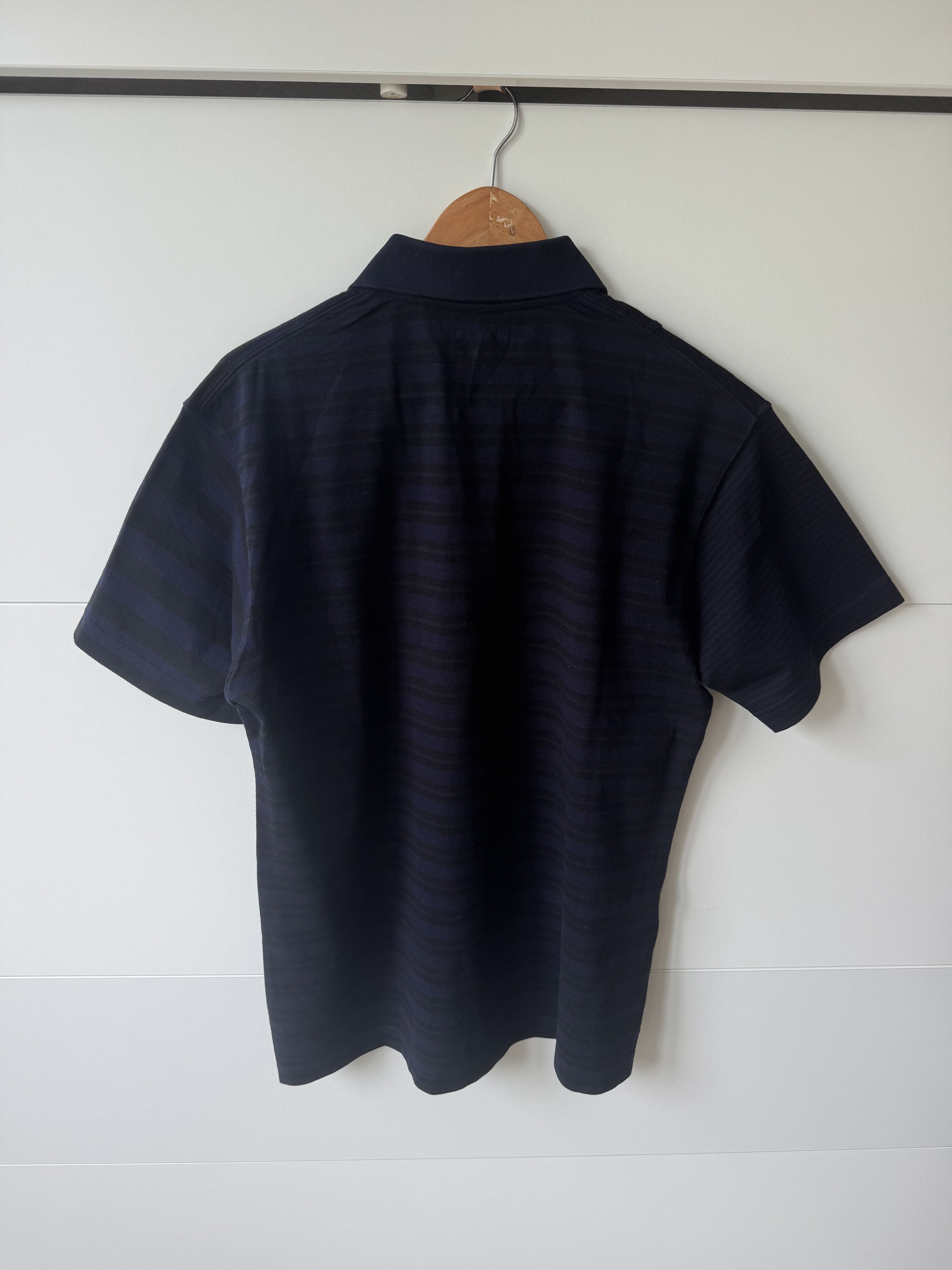 Engineered Garments × Uniqlo [S] Dry Pique Striped S/S Polo Shirt in Navy (SS19) Size US S / EU 44-46 / 1 - 4 Thumbnail
