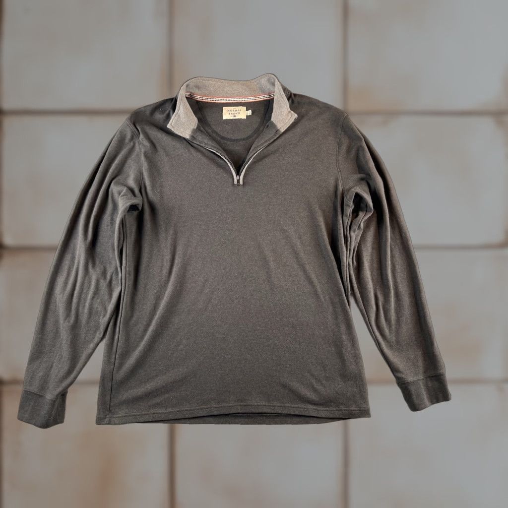 J Brand The Normal Brand Pullover Mens XLT Quarter Zip Bear Long Sleeve Casual Preppy Shirt Size US XL / EU 56 / 4 - 1 Thumbnail