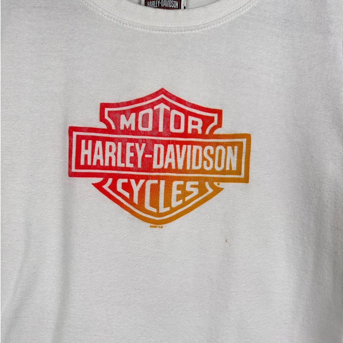 Harley Davidson × Vintage Vintage Y2K Harley Davidson T Shirt Sz M Baby Tee Biker Size M / US 6-8 / IT 42-44 - 7 Thumbnail