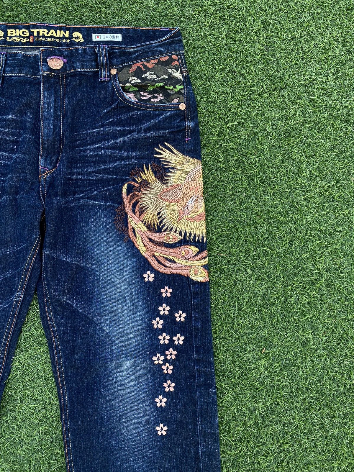 Japanese Brand VINTAGE BIG TRAIN EMBROIDERY PHOENIX LOGO Size US 35 - 3 Thumbnail