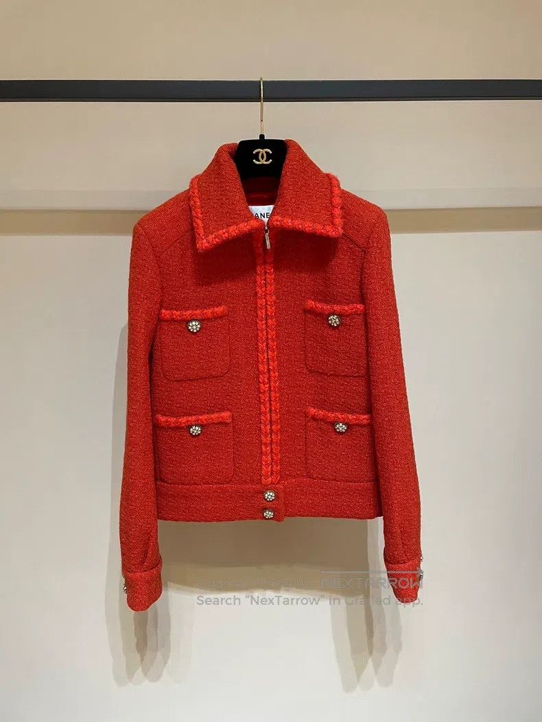 Chanel Chanel Snow series show pocket red jacket Size XS / US 0-2 / IT 36-38 - 1 Thumbnail
