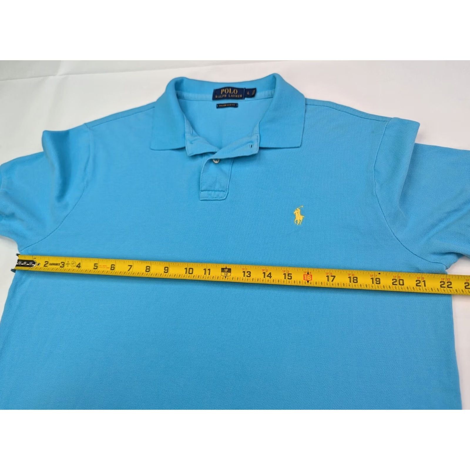 Polo Ralph Lauren Polo Ralph Lauren Custom Slim Fit Shirt, Men L, Sky Blue w Yellow Pony VTG Size US L / EU 52-54 / 3 - 5 Thumbnail