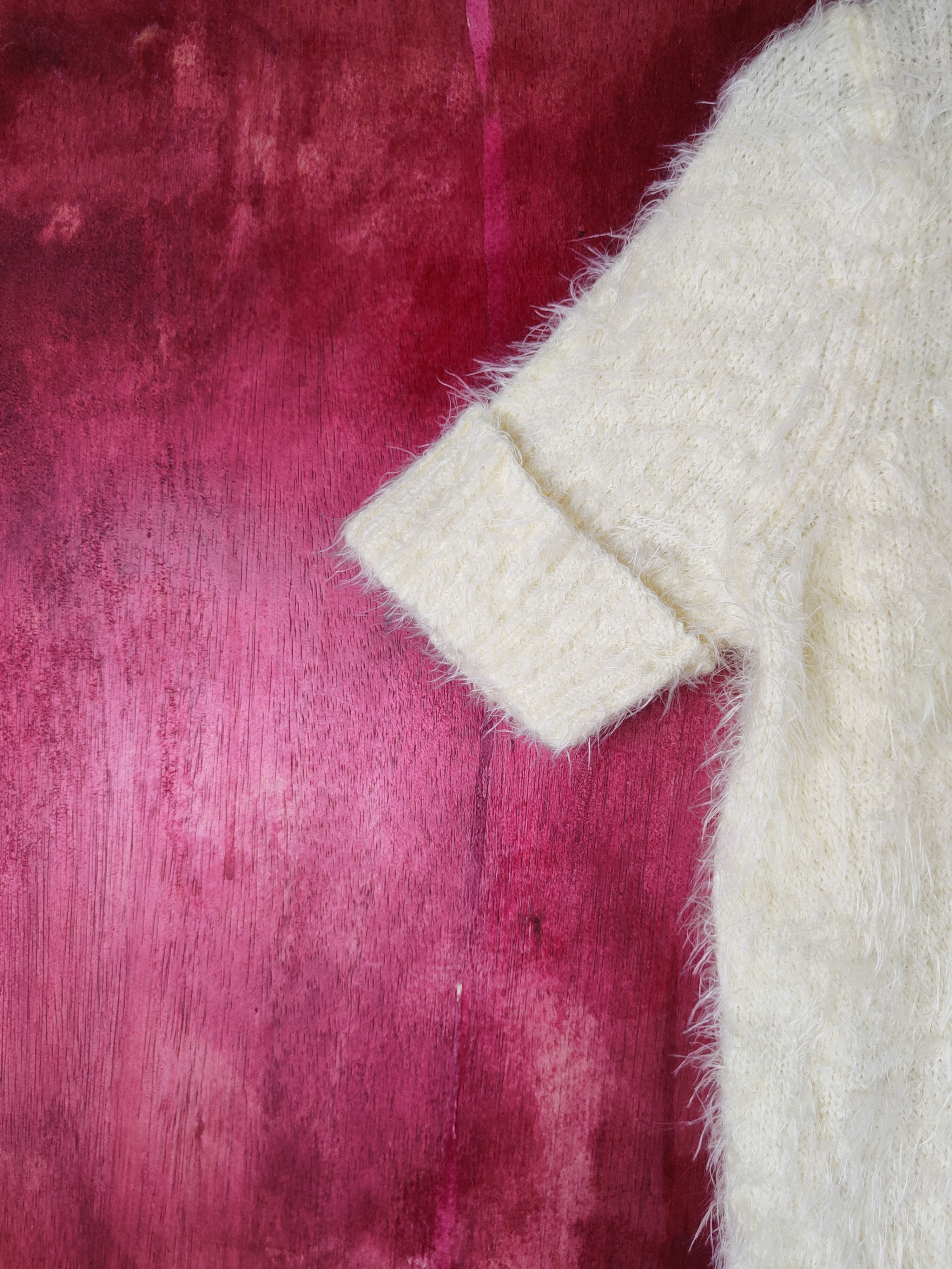 Japanese Brand × Vintage Vintage Matty M Yellow Fur Mohair Knitwear Size L / US 10 / IT 46 - 4 Thumbnail