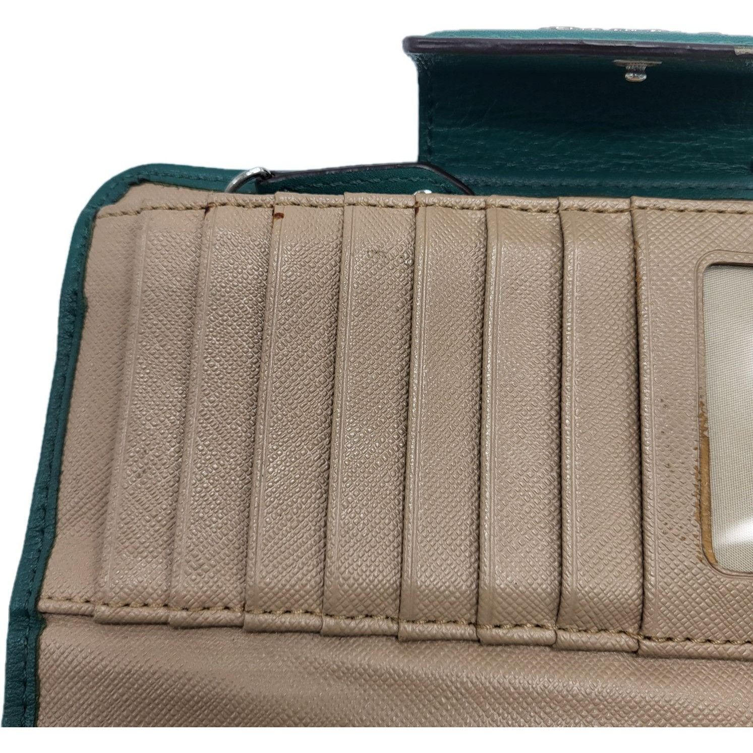 Coach Coach Ashley Khaki Green Dotted Signature C Leather Wallet Size ONE SIZE - 9 Thumbnail