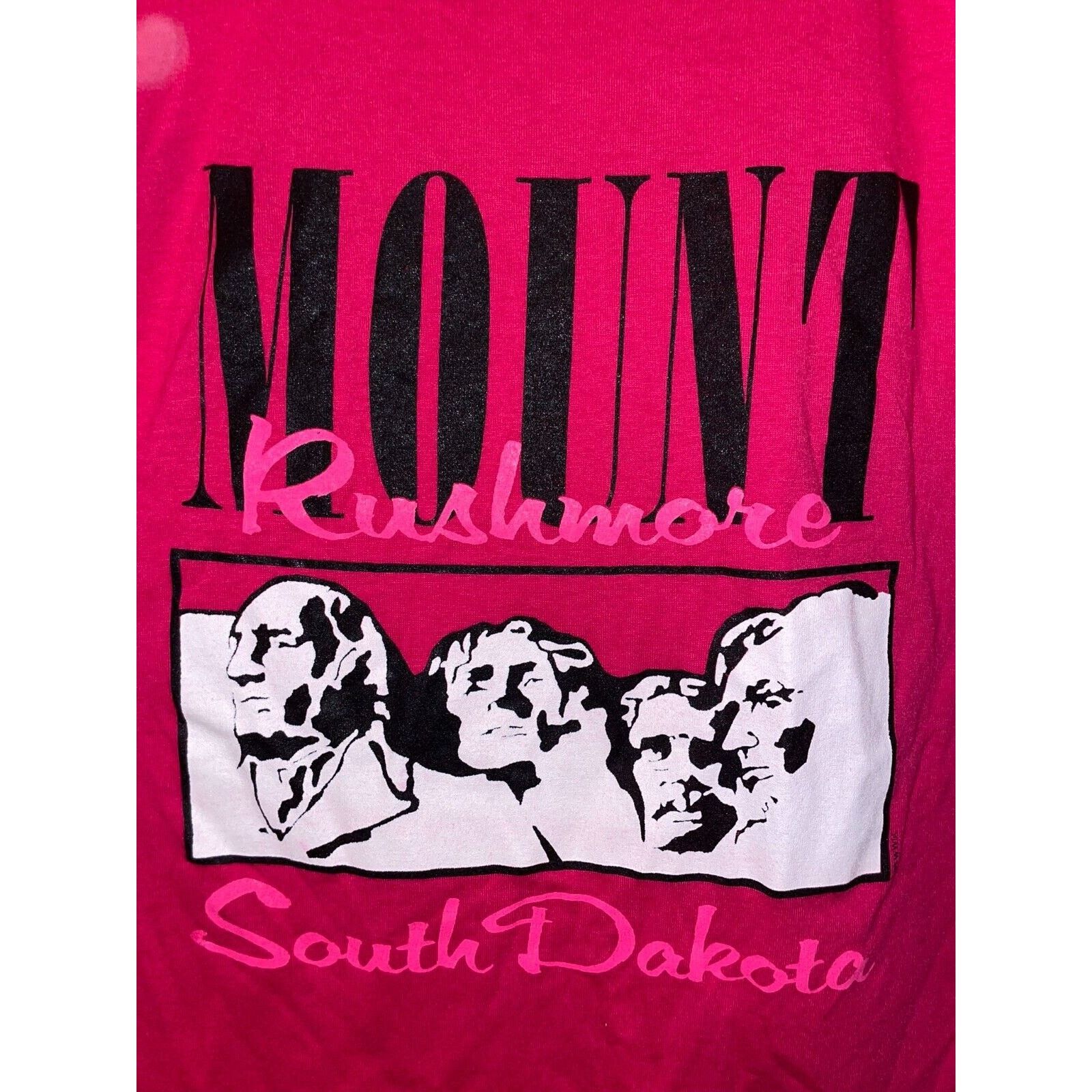 Jerzees Vintage South Dakota Shirt Mount Rushmore SD Pink Tee 90s S Size US S / EU 44-46 / 1 - 2 Thumbnail