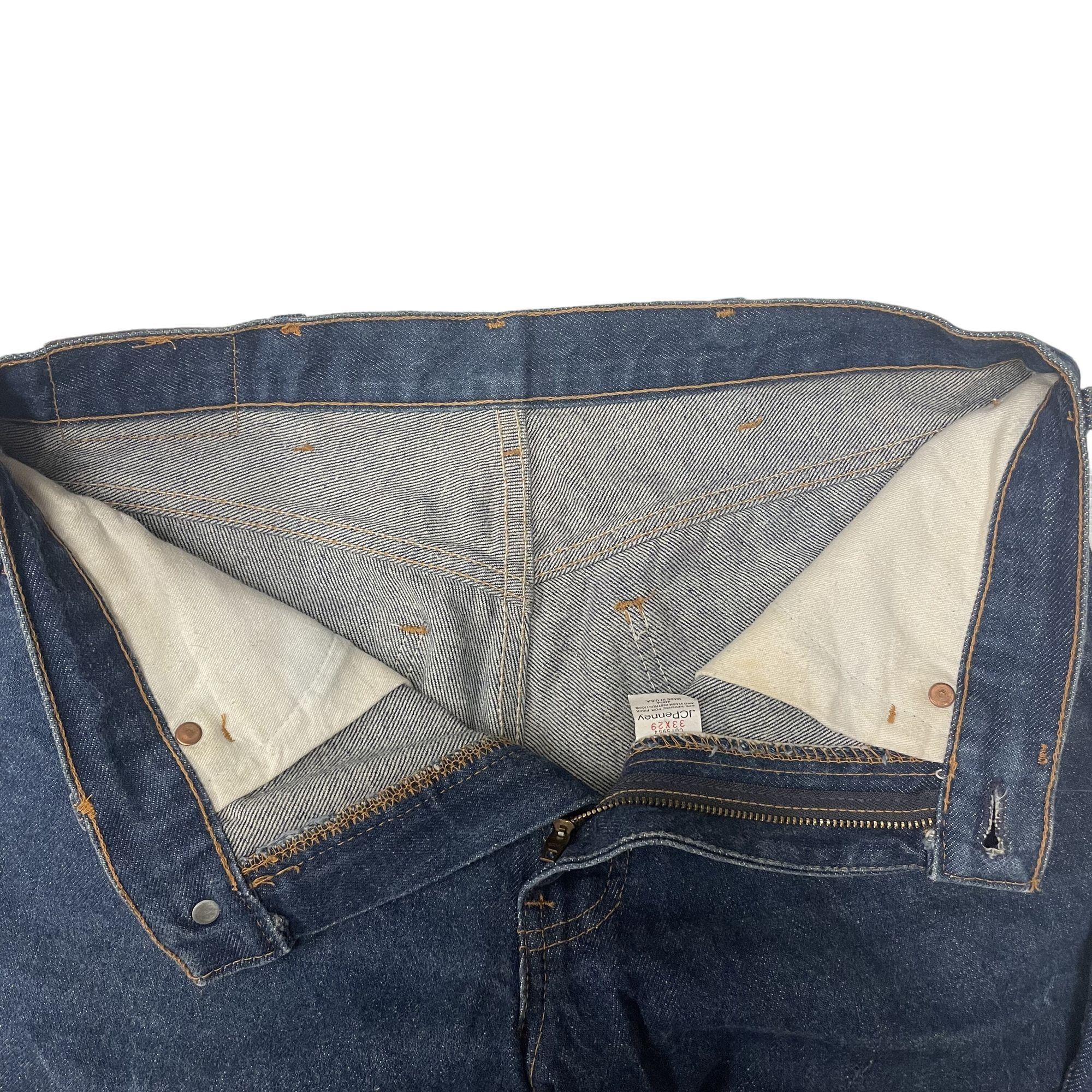 JCPenney Vtg JcPenney PLAIN POCKETS Blue Jean INDIGO Shorts Size US 32 / EU 48 - 6 Thumbnail