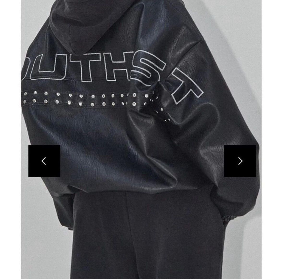 Other South St Black Studded Faux Leather Bomber Jacket Size S / US 4 / IT 40 - 1 Thumbnail