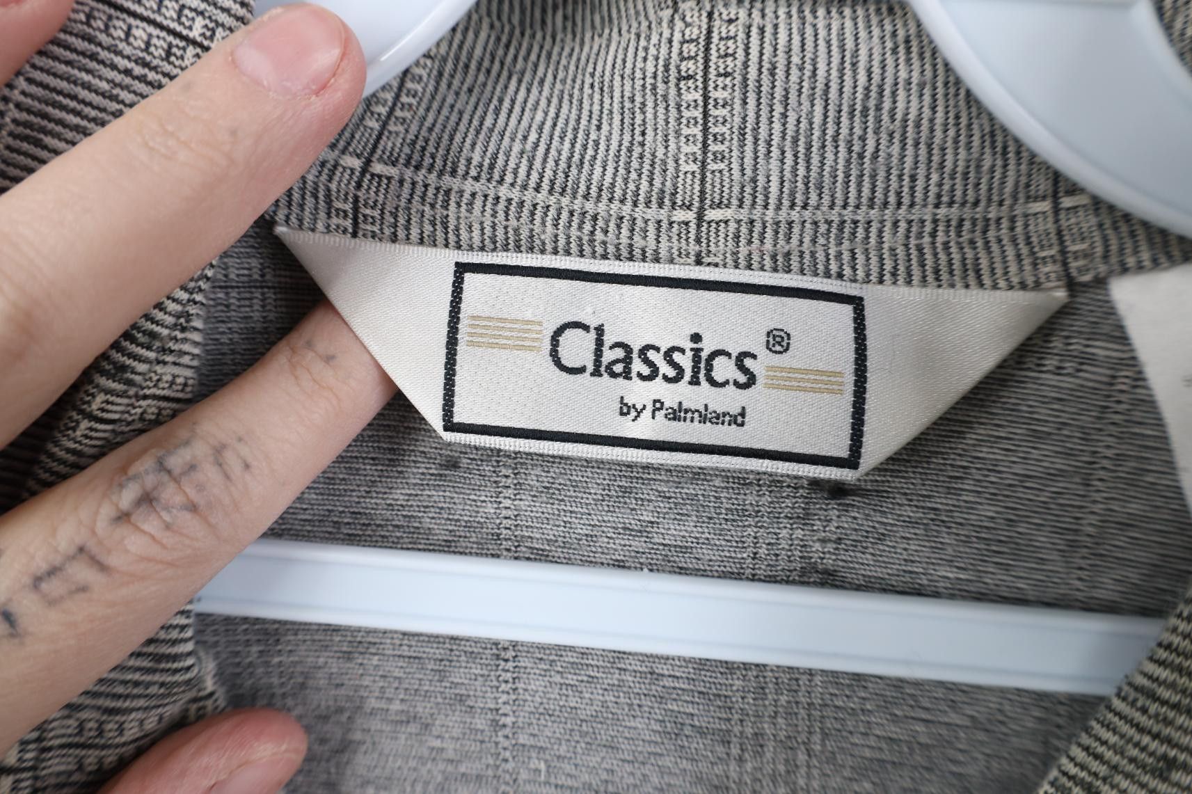 Vintage Vintage 90s Streetwear Checkered Knit Polo Shirt Gray Size US L / EU 52-54 / 3 - 6 Thumbnail