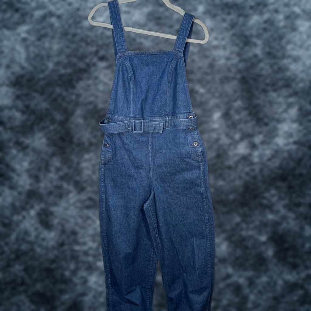 Madewell Madewell Denim Overalls Jumpsuit Womens 6 Blue Wide-Leg Belted Kid? Size 28" / US 6 / IT 42 - 1 Thumbnail