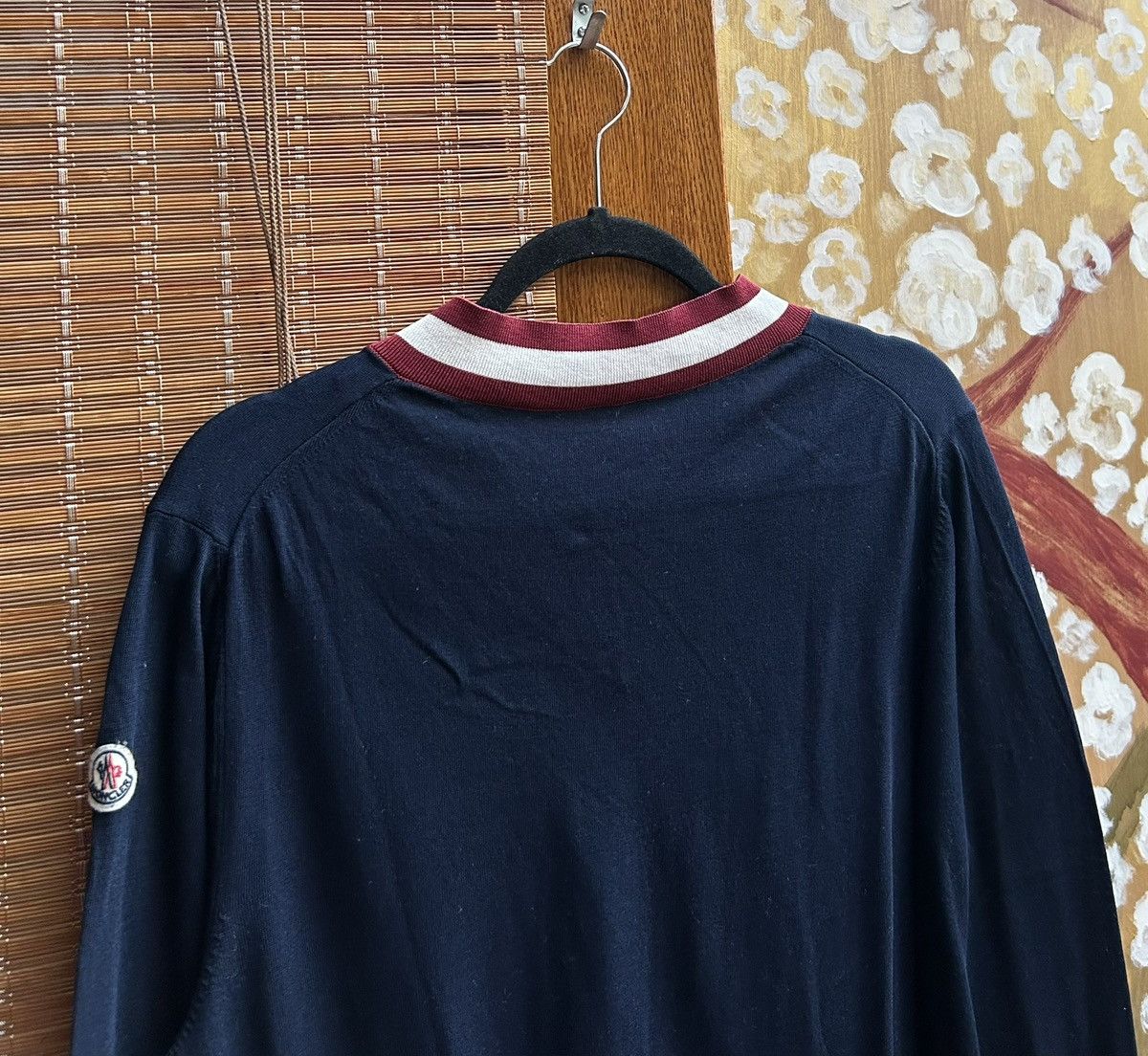 Moncler Moncler Maglia Tricot Scollo A V Tennis Cotton V-Neck Jumper Size US L / EU 52-54 / 3 - 4 Thumbnail