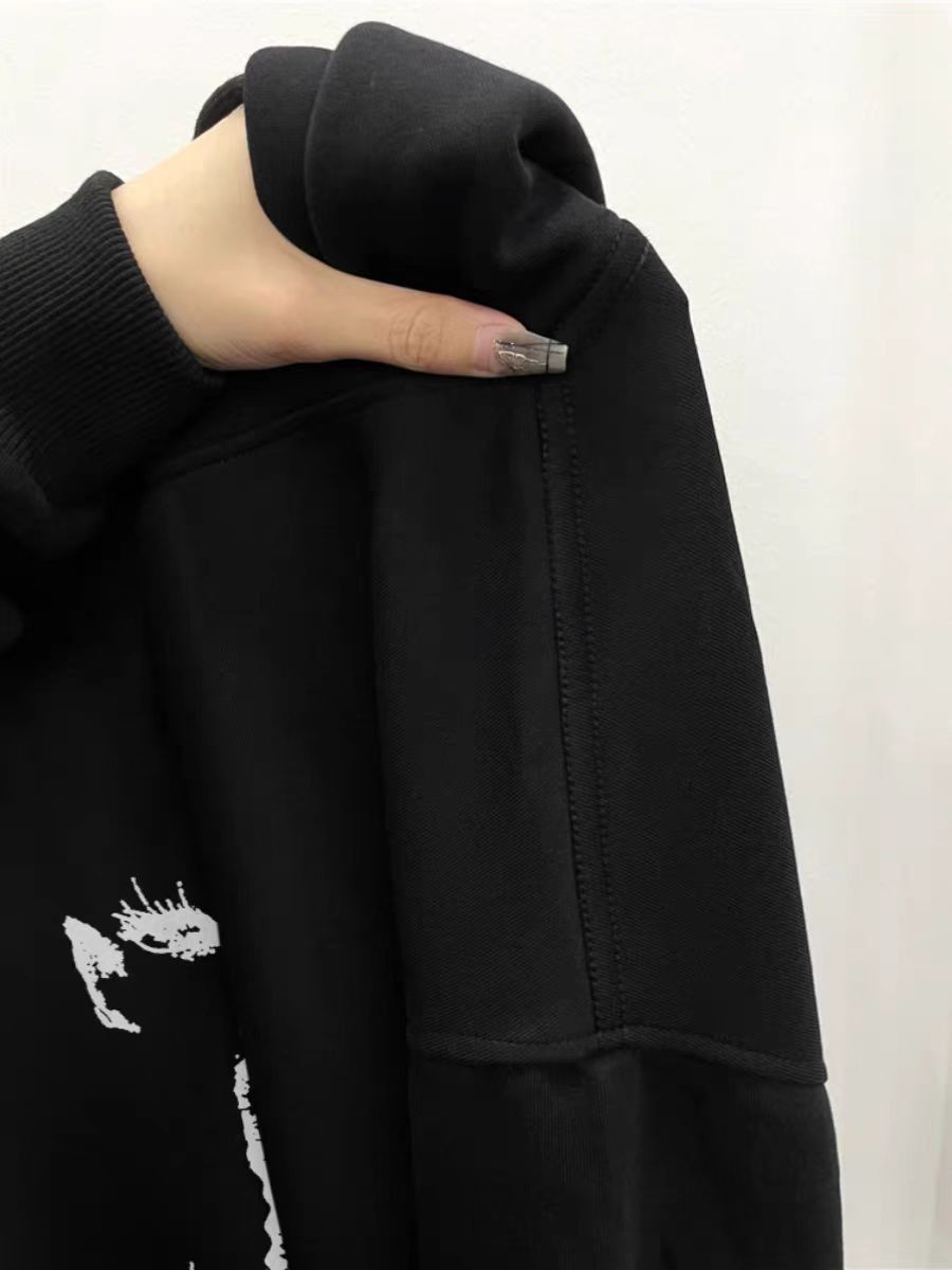 Designer × Japanese Brand Retro Creative Print Loose Casual Hooded Sweatshirt Size US L / EU 52-54 / 3 - 3 Thumbnail