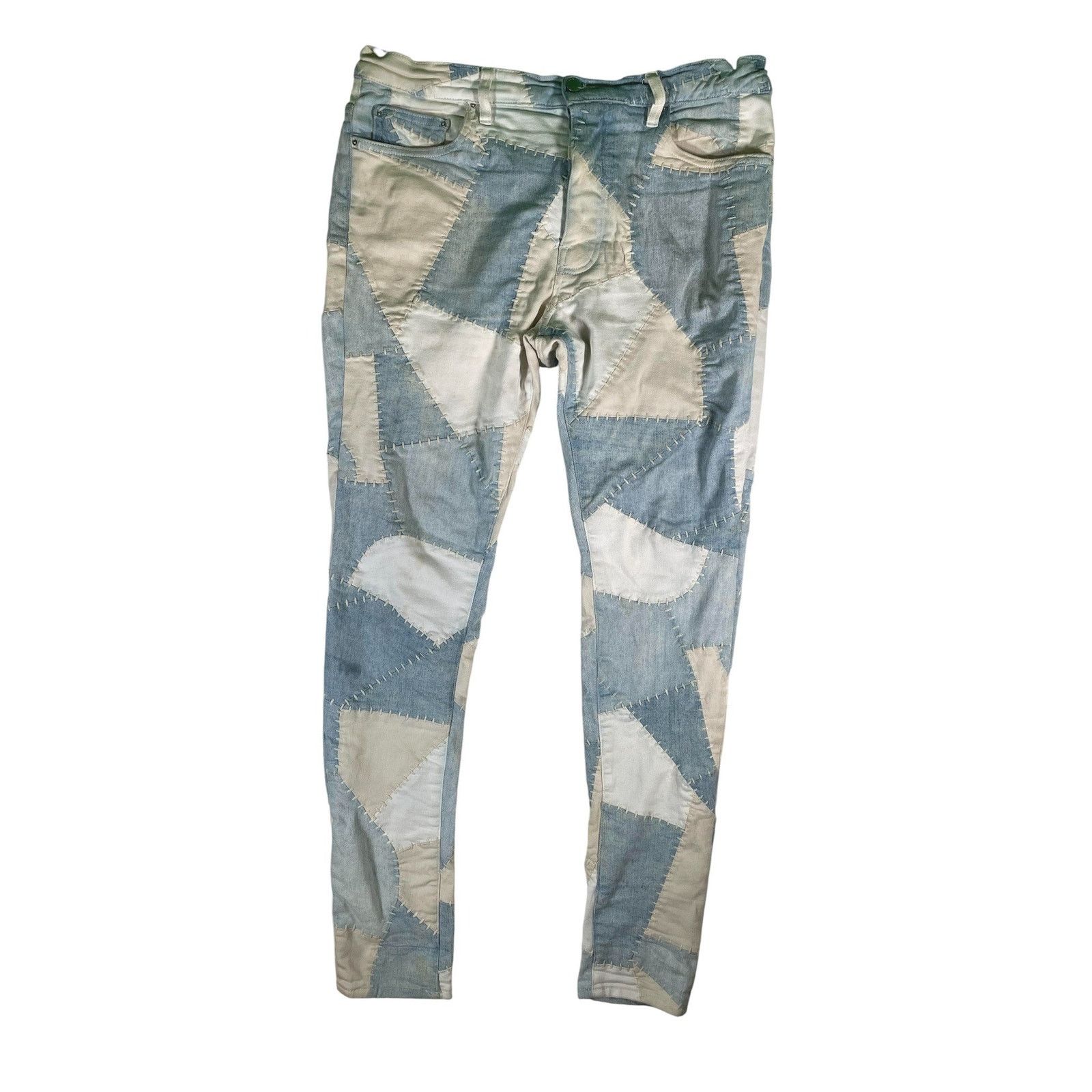 Amiri Amiri Light Wash Patchwork Jeans Size US 36 / EU 52 - 1 Thumbnail