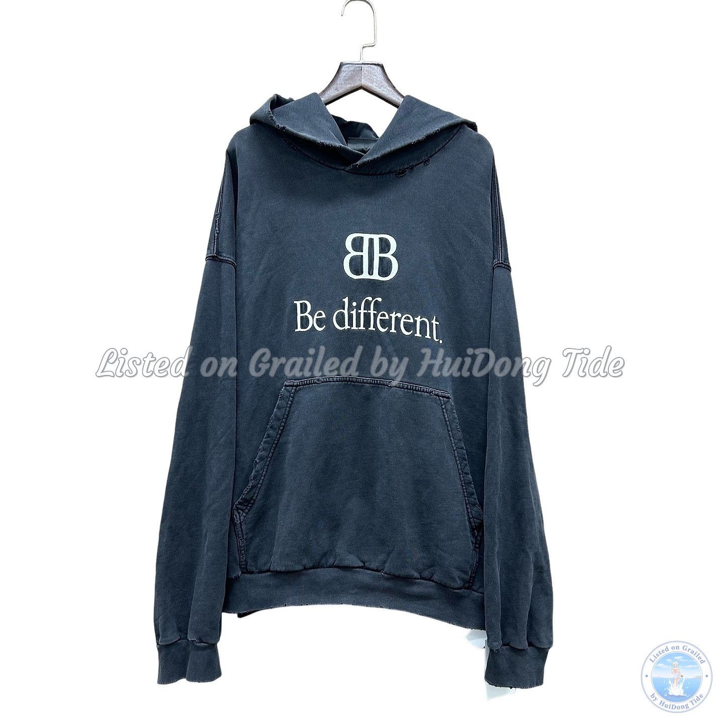 Balenciaga Sz 2 Balenciaga Be Different Apple Logo Hoodie | Grailed