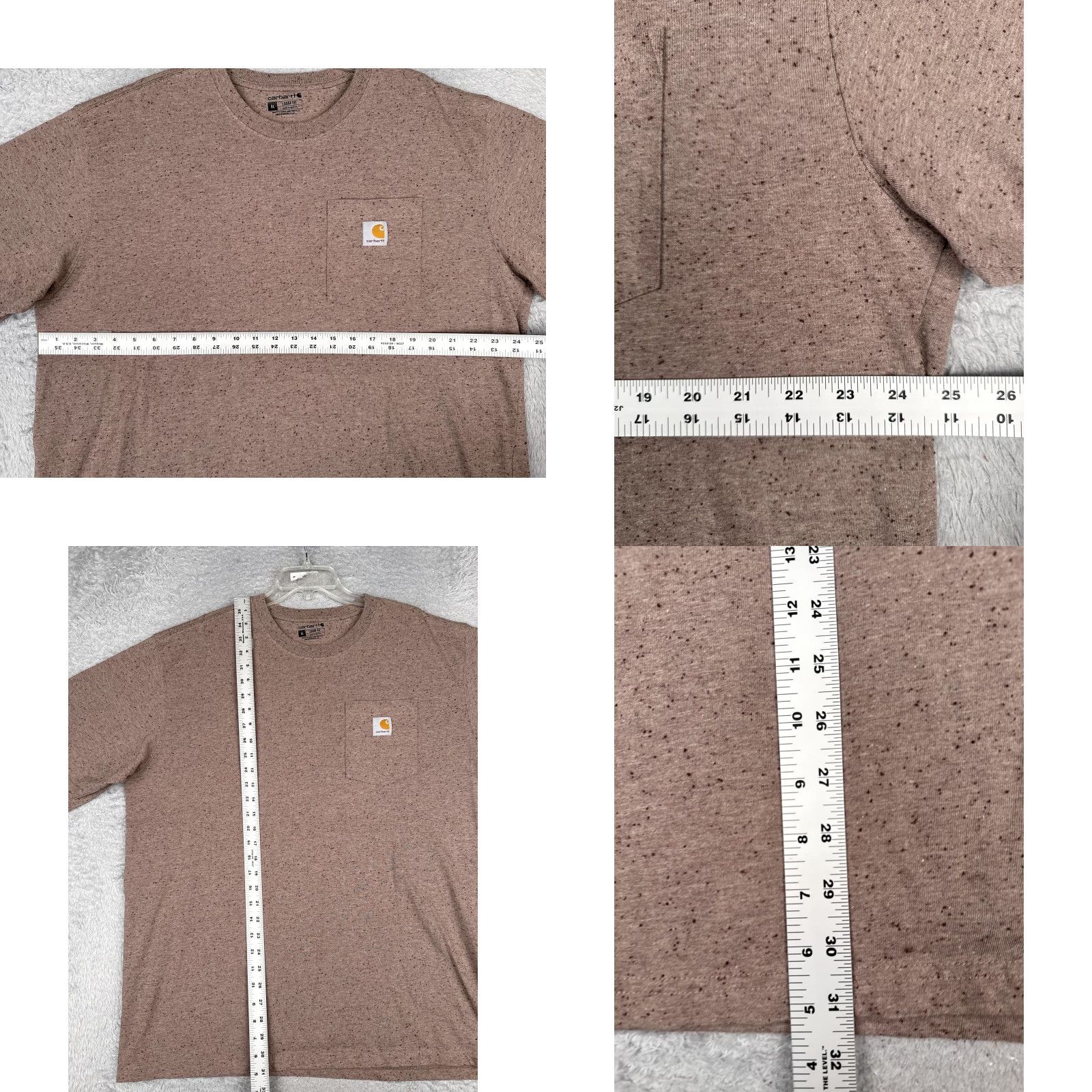 Carhartt Carhartt Shirt Mens XL Brown Crew Neck Short Sleeve Pocket Tagless Workwear Size US XL / EU 56 / 4 - 8 Thumbnail