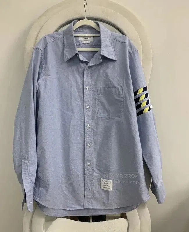 Thom Browne Thom Browne Sky Blue Long Sleeve Shirt . Size US XXL / EU 58 / 5 - 1 Thumbnail