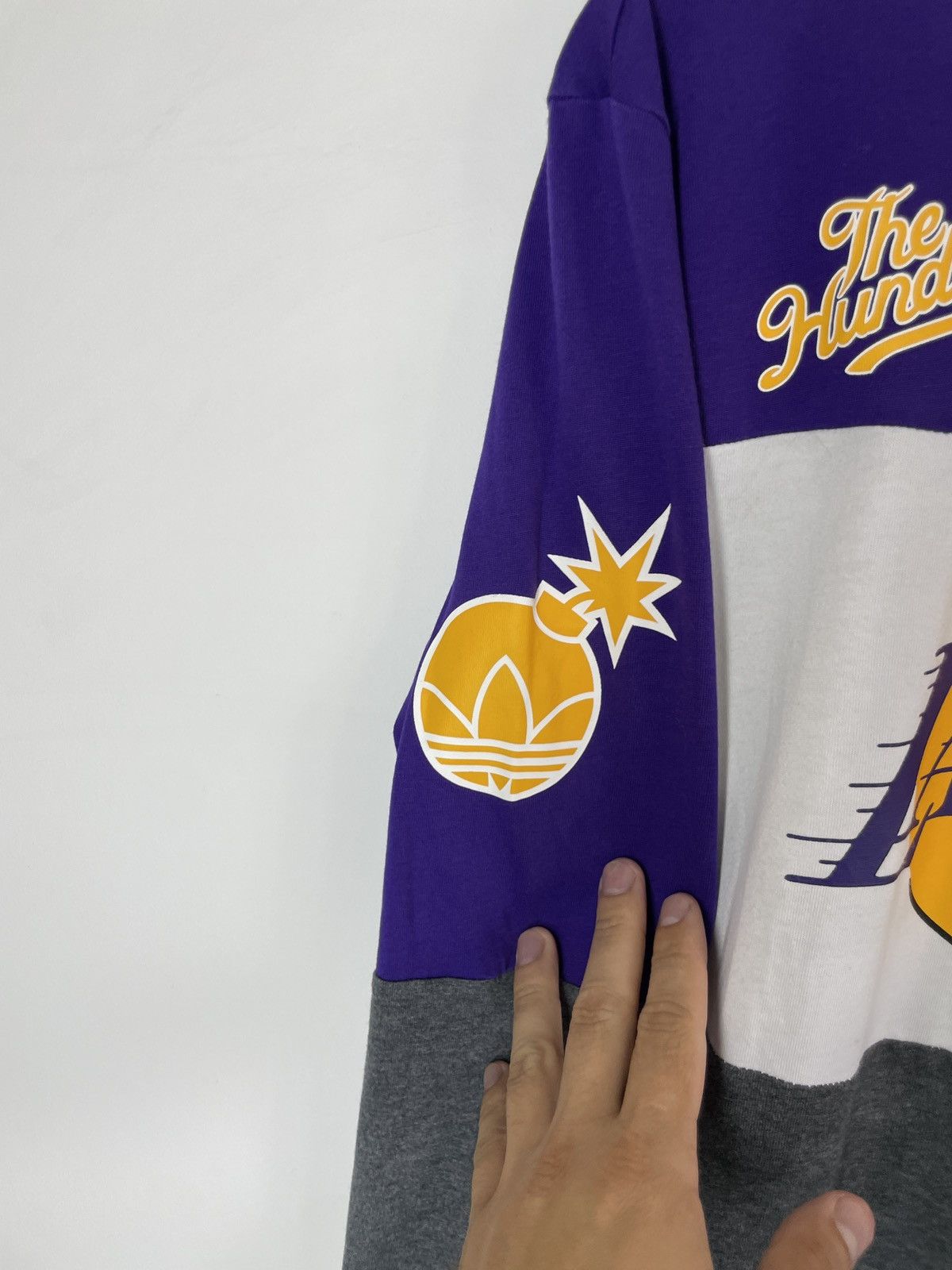 Adidas Adidas skateboarding the Hundreds Lakers longsleve t shirt Size US M / EU 48-50 / 2 - 4 Thumbnail