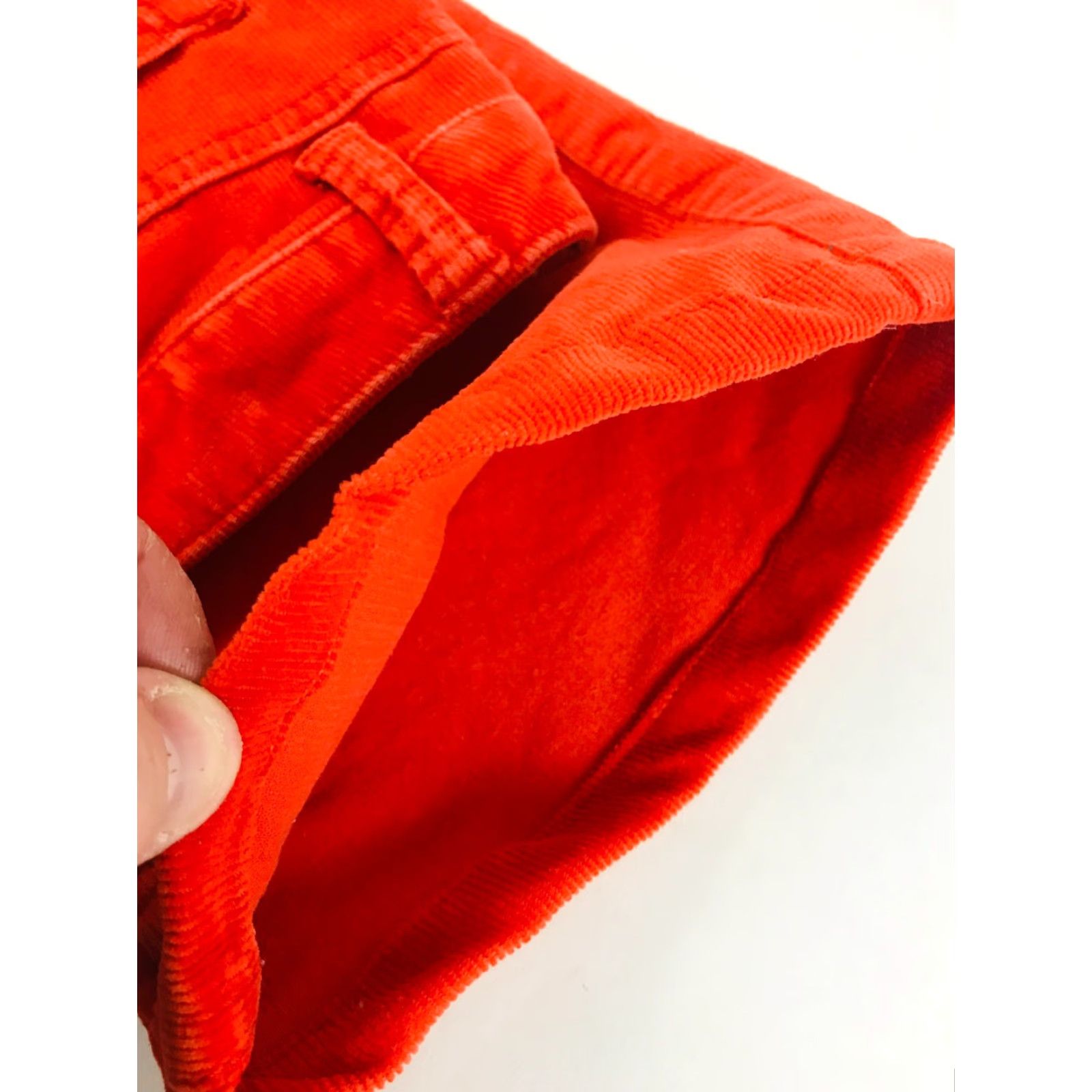 Merona Merona Fit 2 Jeans Womens Size 12 Orange Corduroy Stretch Hemmed 29" Regular Straight pants Womens 12 Orange Corduroy Stretch 29" Hemmed Size 34" / US 12 / IT 48 - 3 Thumbnail