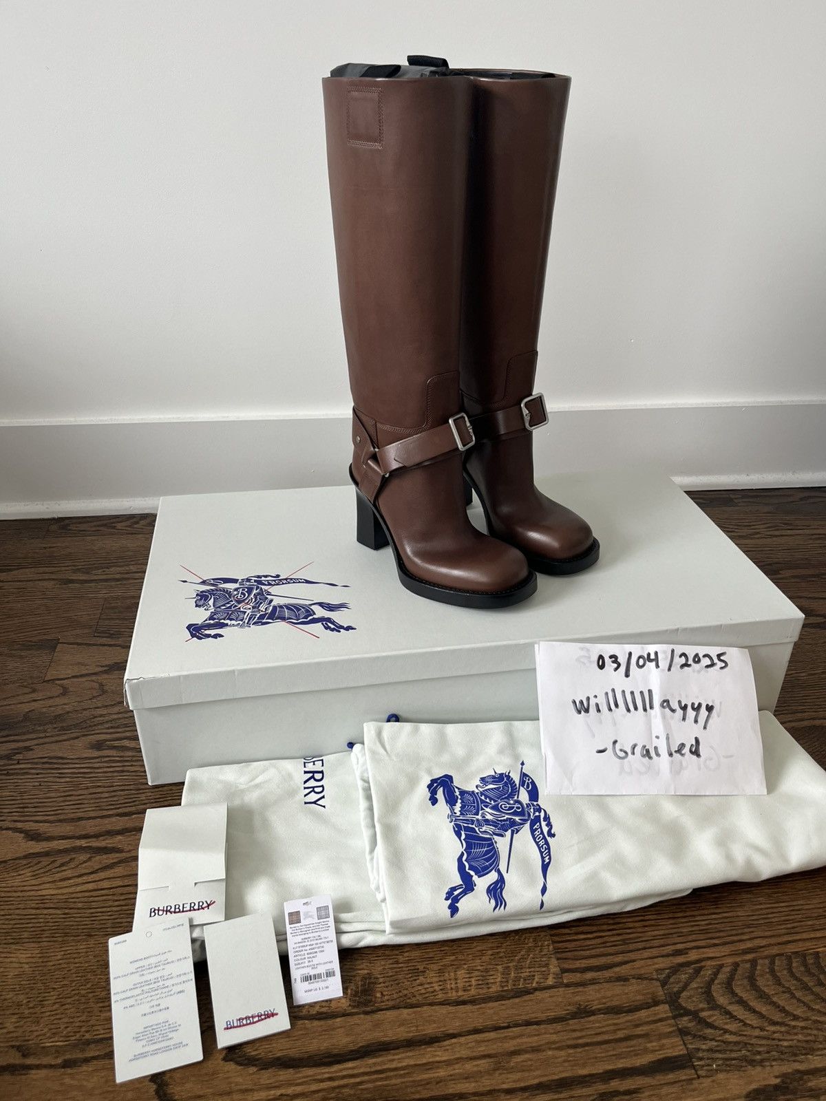Burberry Burberry Leather Strirrup High Boots Size US 6.5 / IT 36.5 - 5 Thumbnail