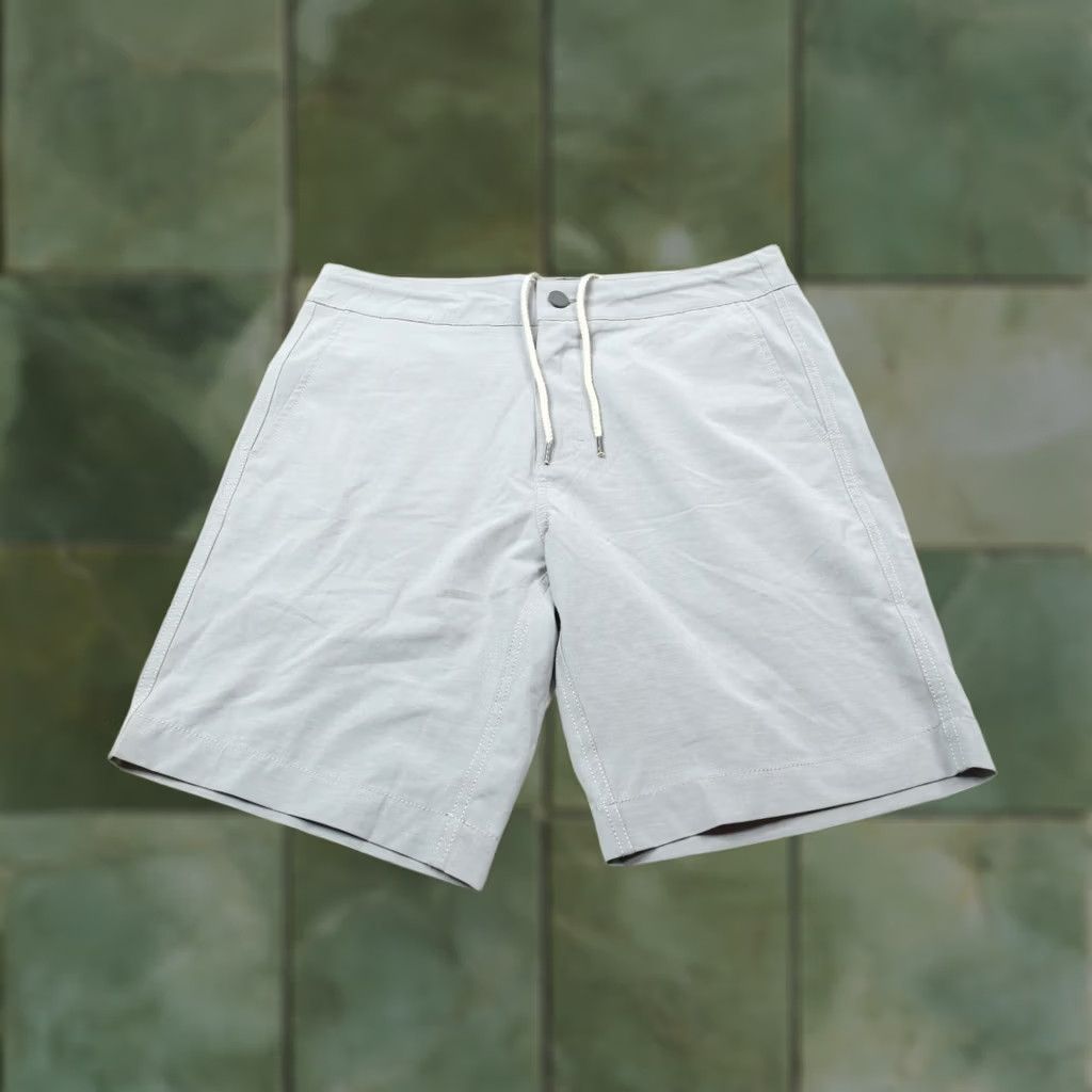 Faherty Faherty All Day Shorts Mens 31 Light Gray Drawstring Stretch Regular Fit Casual Size US 31 - 1 Thumbnail