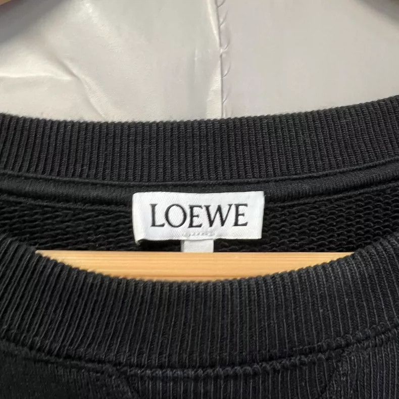 Loewe LOEWE Black embroidered letter logo hoodie Size S / US 4 / IT 40 - 5 Thumbnail