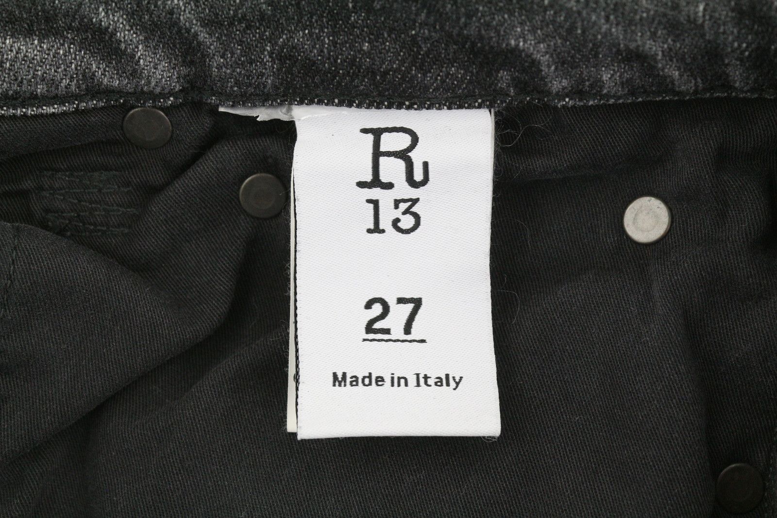 R13 JENNIE TAPERED 27 Vintage Grey Washed Ripped 85806 Size 27" / US 4 / IT 40 - 8 Thumbnail